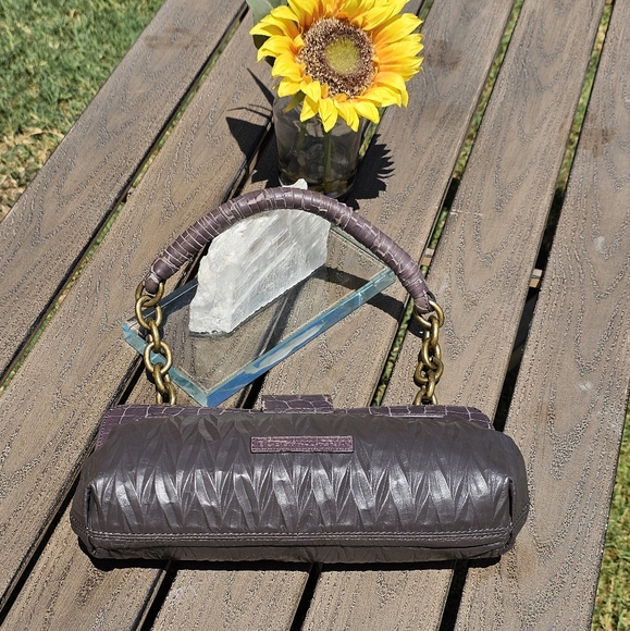 BCBGMaxAzria grey leather purse - Picture 3 of 9